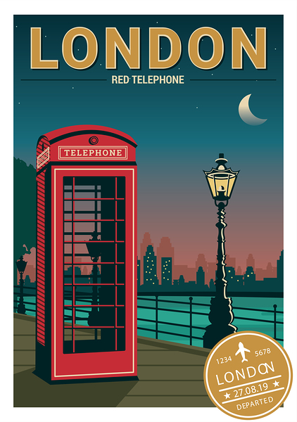 London Red Telephone by Point Art