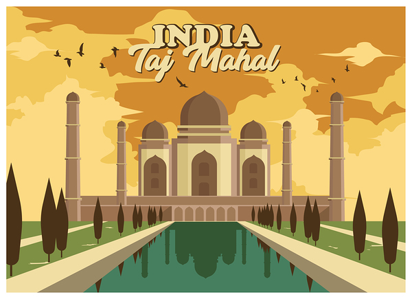 Postcard of India by Point Art
