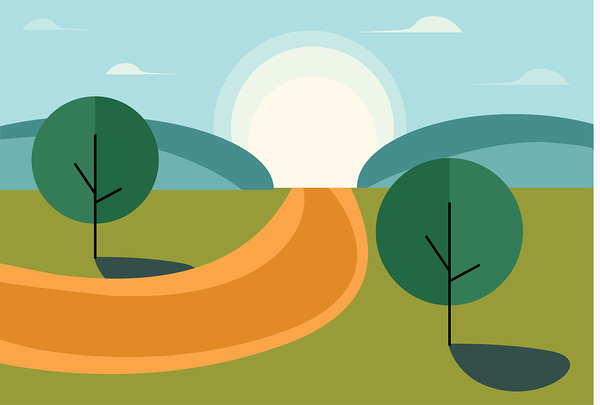Beautiful landscape set. a Print