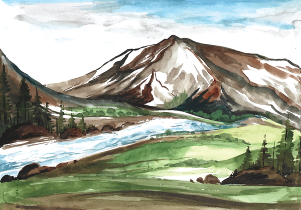 Mountain painting by Point Art