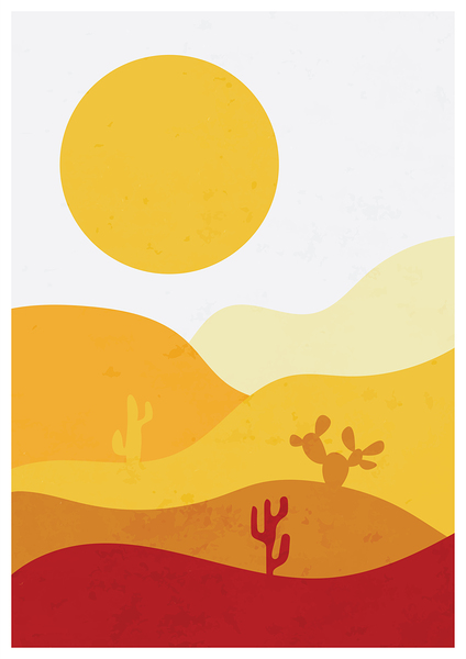 Abstract Mountain Landscape c by Point Art