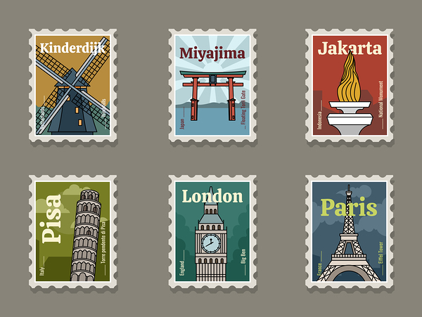 Travel Sticker Collection by Point Art