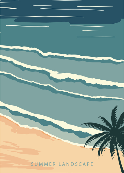 Tropical beach. d by Point Art
