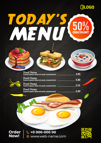 Modern Restaurant Menu. a by Point Art