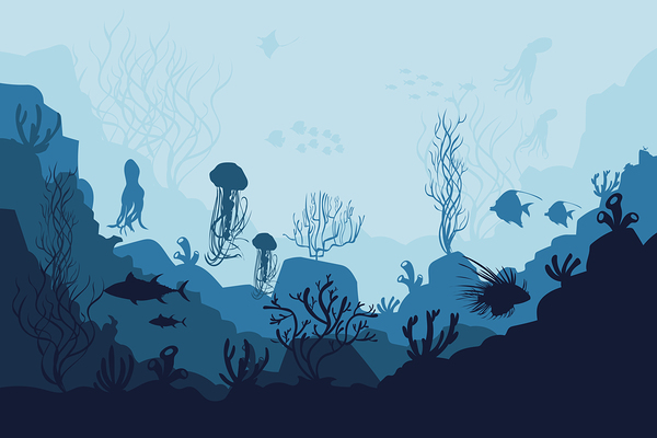 Beautiful Underwater Ocean by Point Art