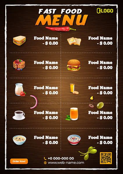 Modern Restaurant Menu. b by Point Art