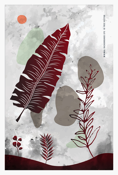 Modern Botanical Line Art by Point Art