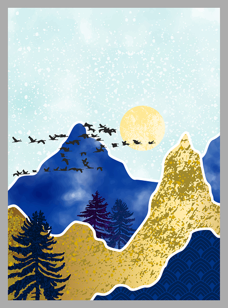 Abstract Mountain a Print