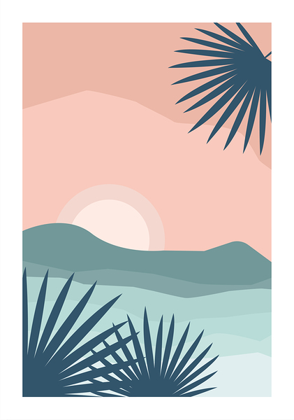 Abstract colorful landscape a by Point Art