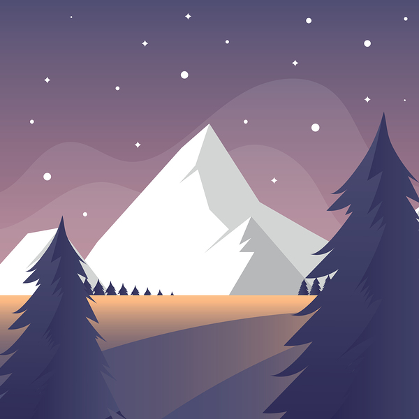 Winter Forest Landscape Print