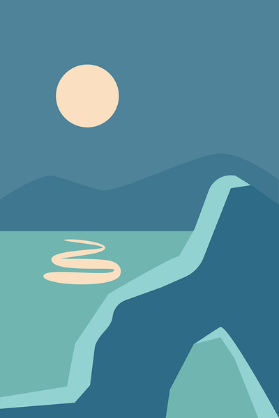 Landscapes with sunrise and sunset. c by Point Art