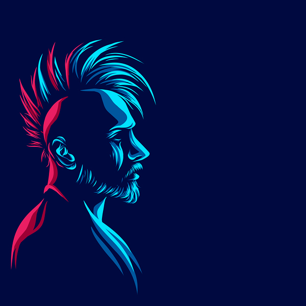 Punk man Print
