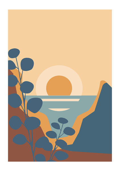  Colorful landscape poster .b by Point Art