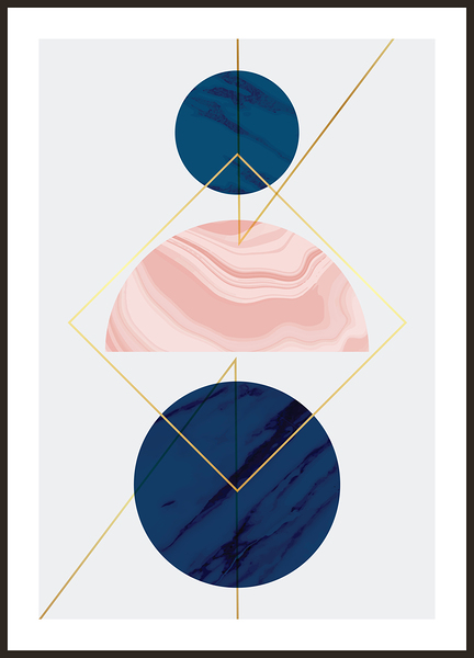 Abstract geometric shapes b by Point Art