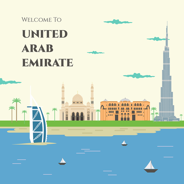 Welcome to United Emirate Arab by Point Art