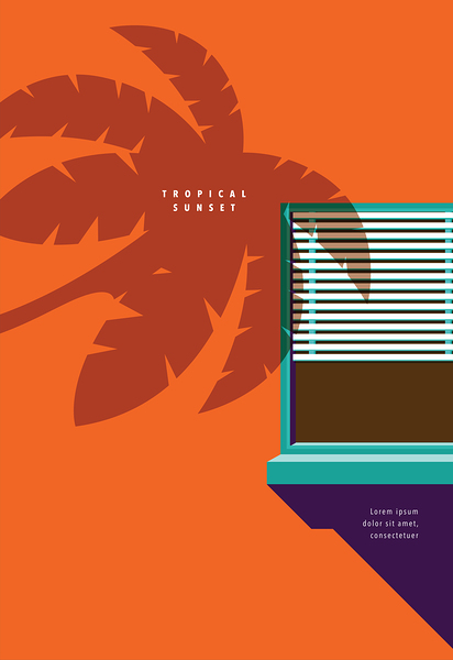 Summer layout poster. d Print