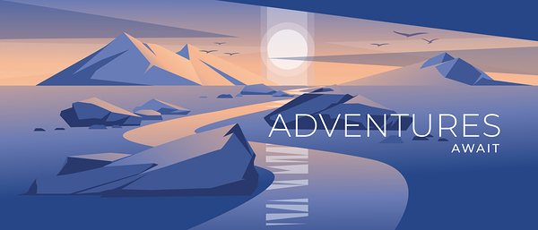 Blue sunset Print