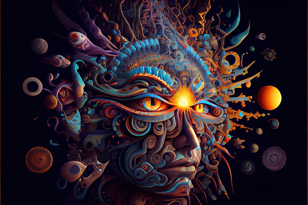 Illustration of higher yoga by Point Art