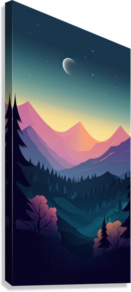 Abstract mountain background  Canvas Print
