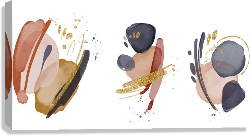 Abstract watercolor elements Canvas Print