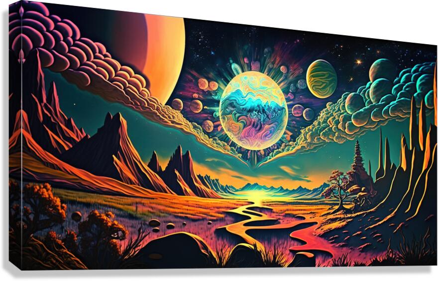 Space Psychedelic Canvas Print