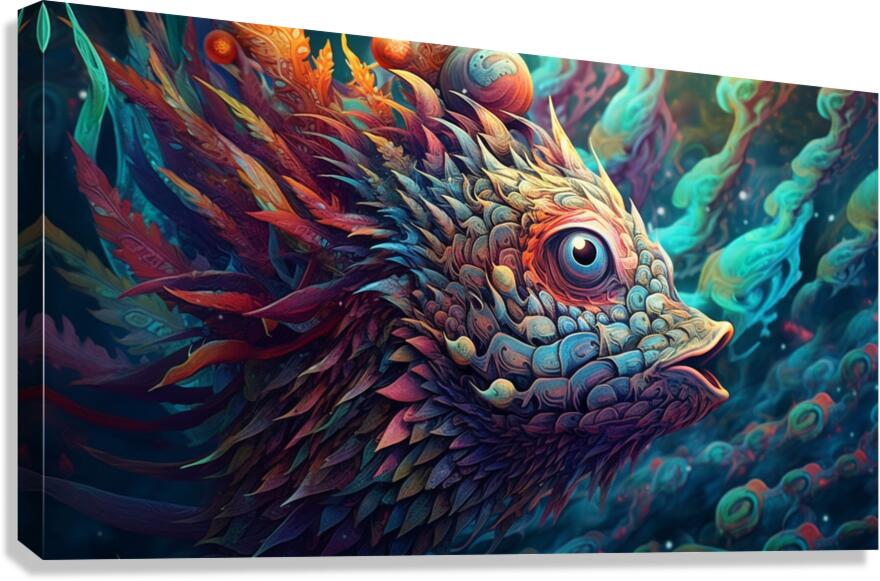 Psychedelic Trippy creature Canvas Print