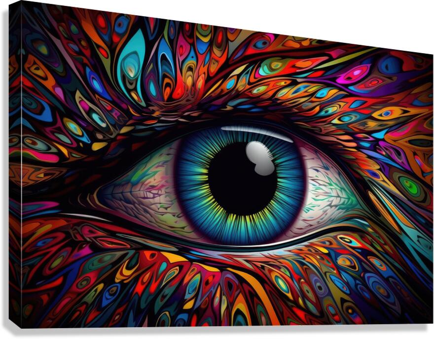 Vibrant eye close up Canvas Print