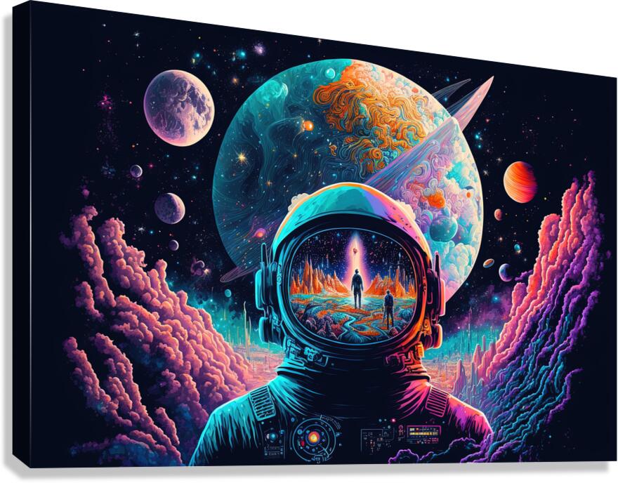 Abstract Psychedelic Space Canvas Print