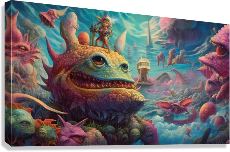 Trippy creatures Canvas Print