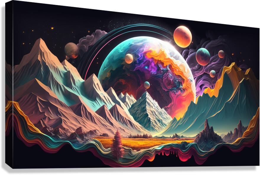 Alien planet illustration Canvas Print