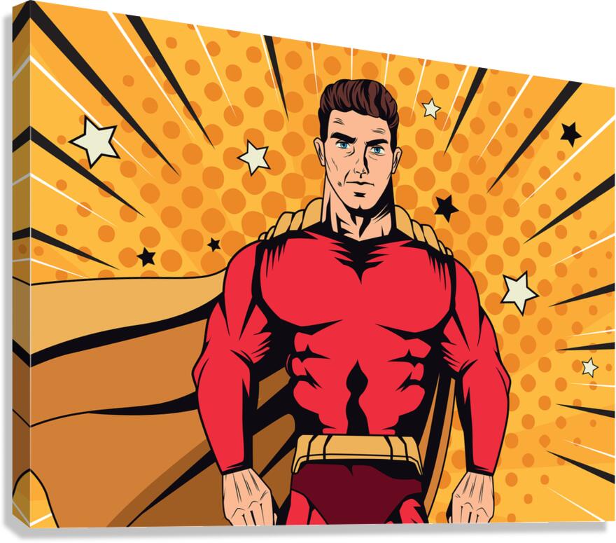 Red superhero Canvas Print