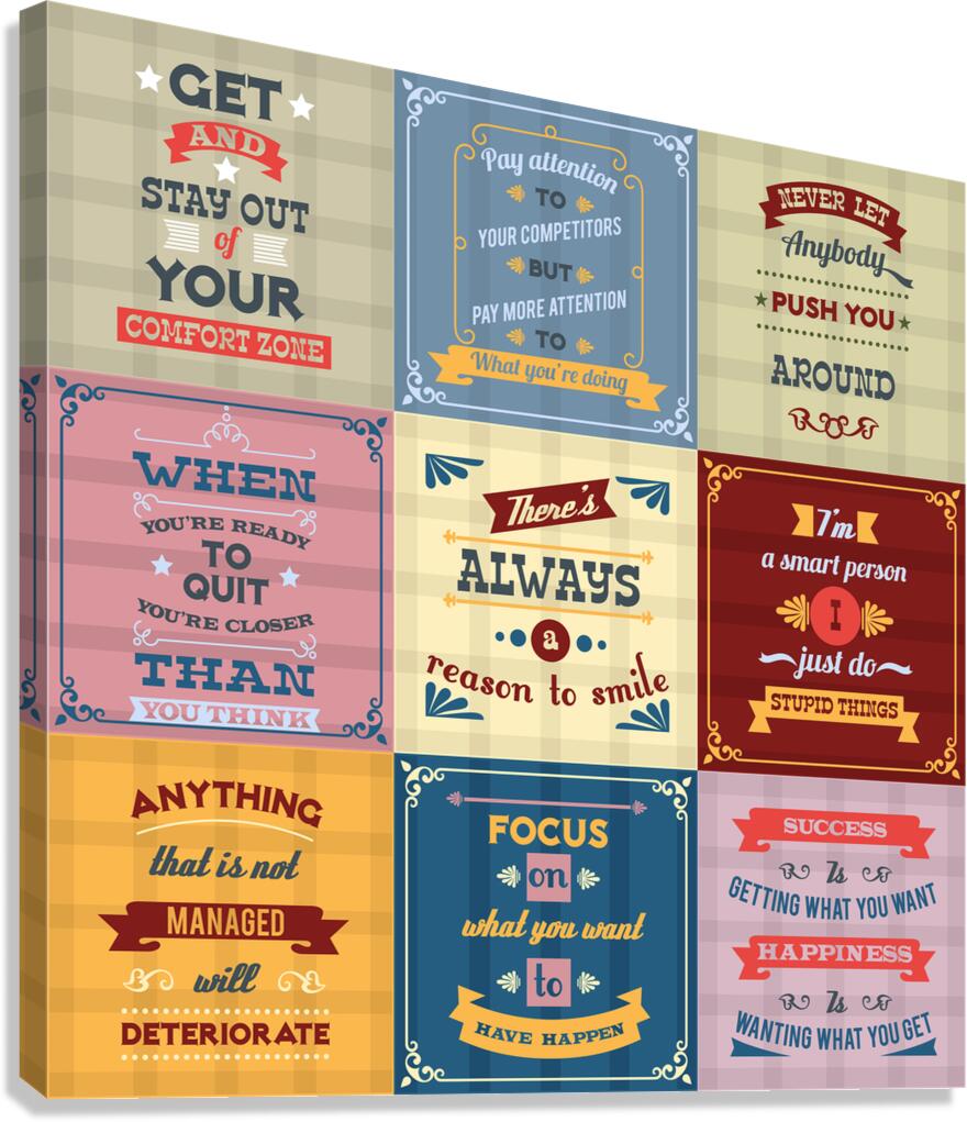 Success quotes set Canvas Print