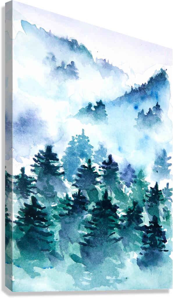 Abstract mist forest Canvas Print