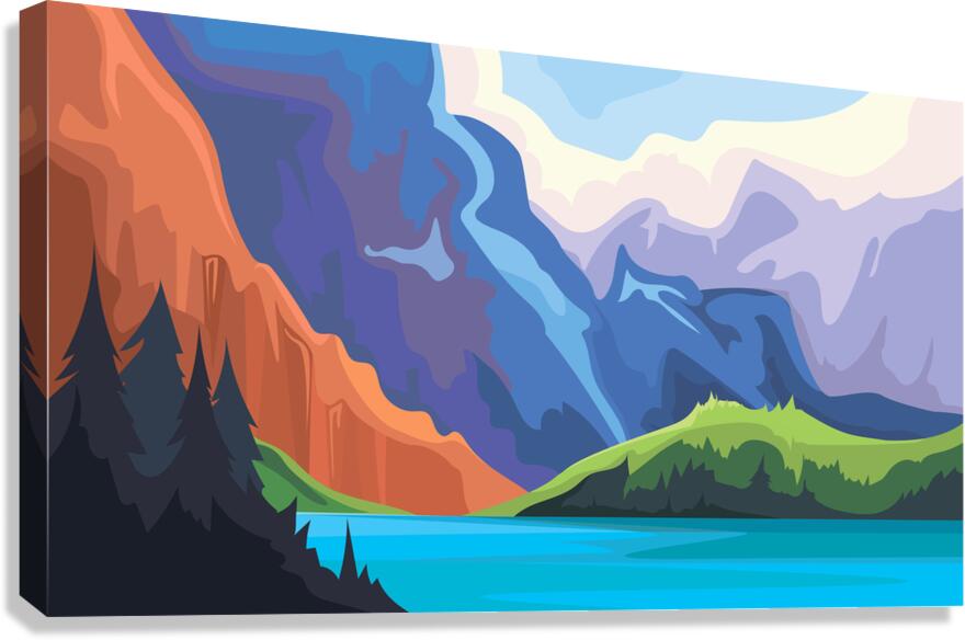 Blue lake Canvas Print