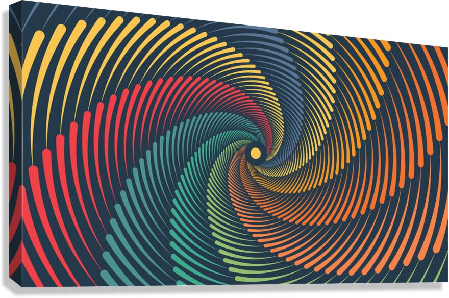 Abstract spiral creative vortex Canvas Print