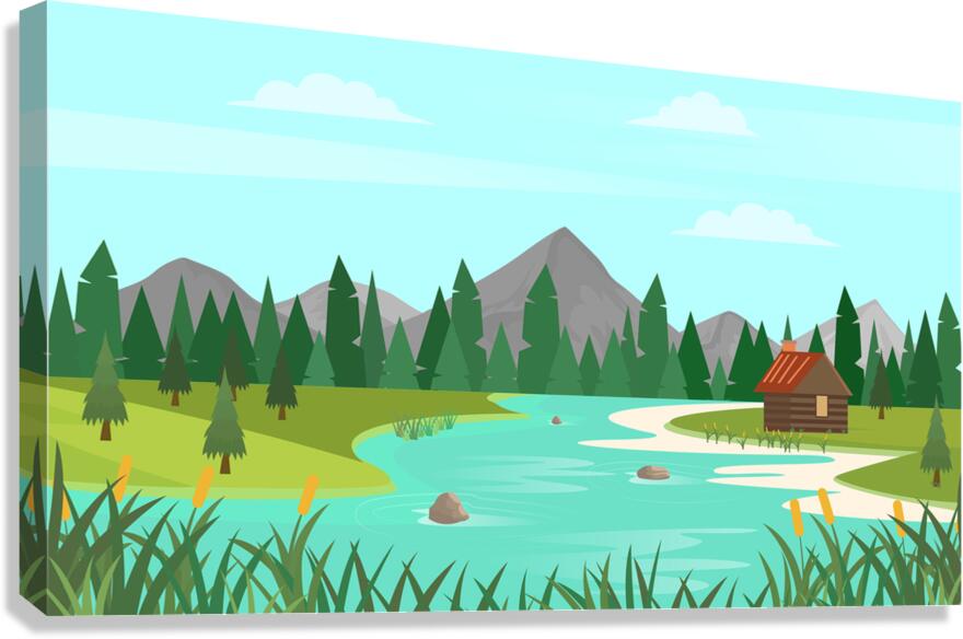 Cartoon forest Canvas Print