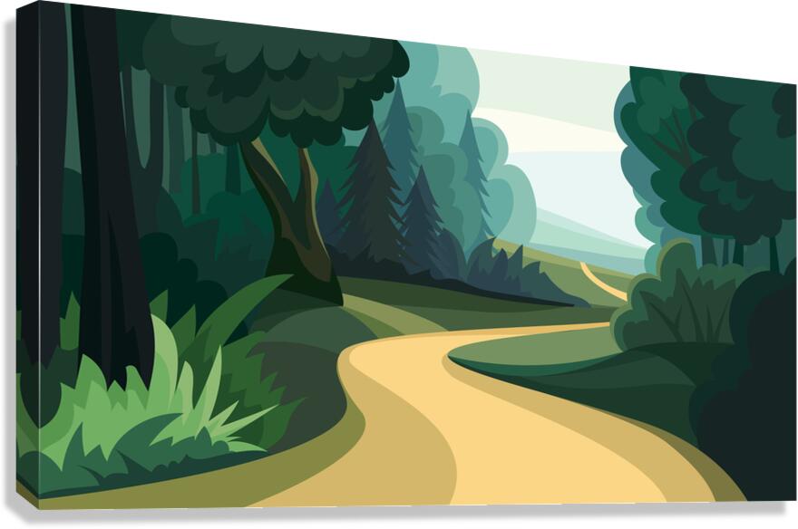 Forest road Canvas Print