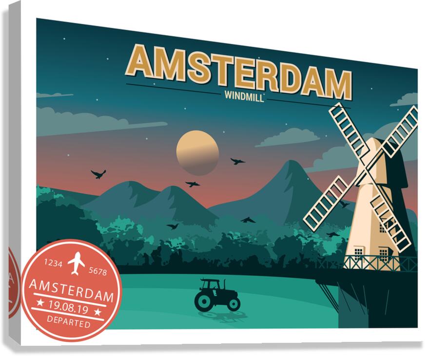 Amsterdam Windmill Canvas Print
