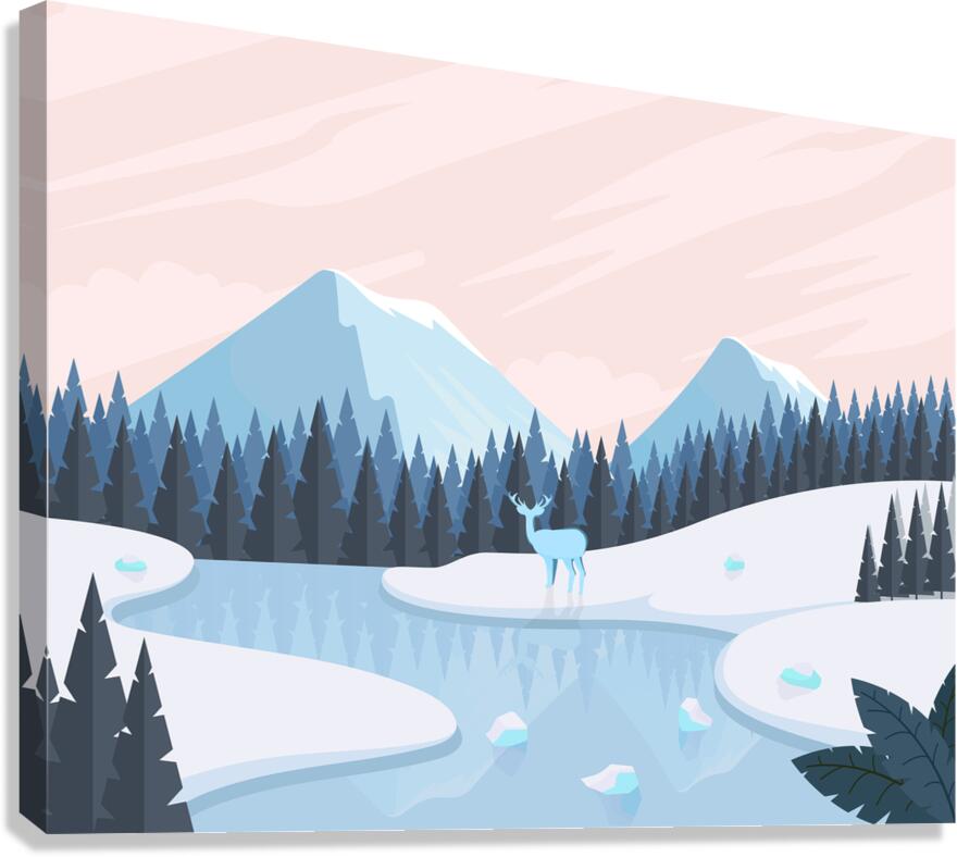 Snowy nature Canvas Print