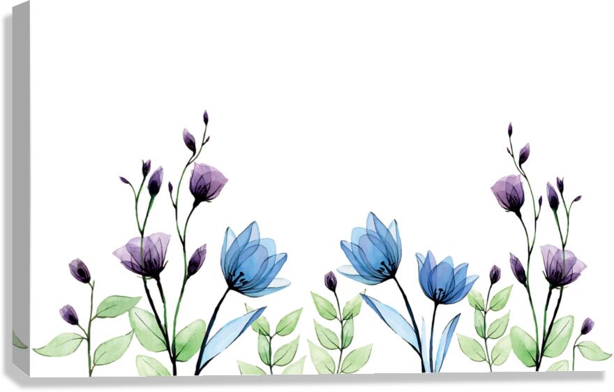 Transparent flowers Canvas Print