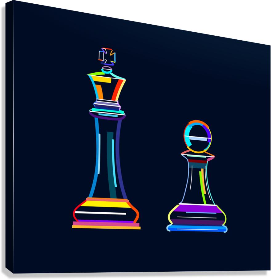  Abstract chess Canvas Print