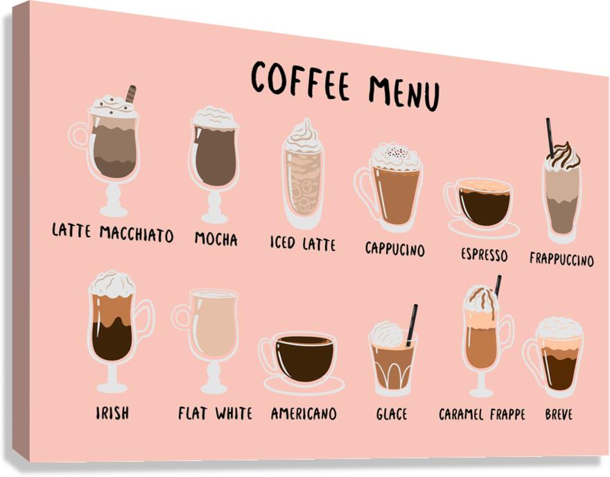 Coffee menu Canvas Print