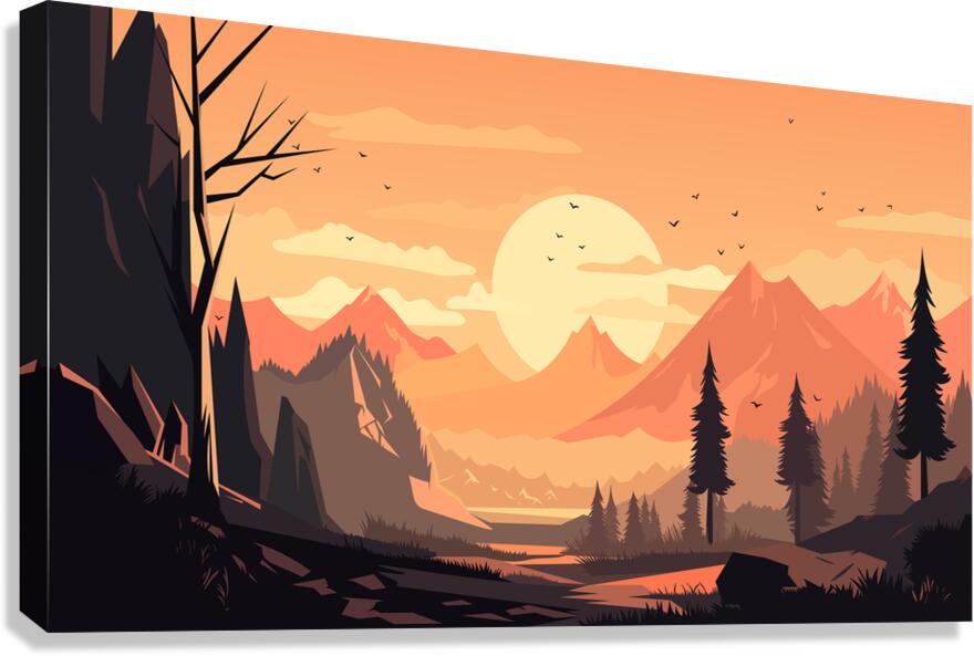 Mountain landscape Canvas Print