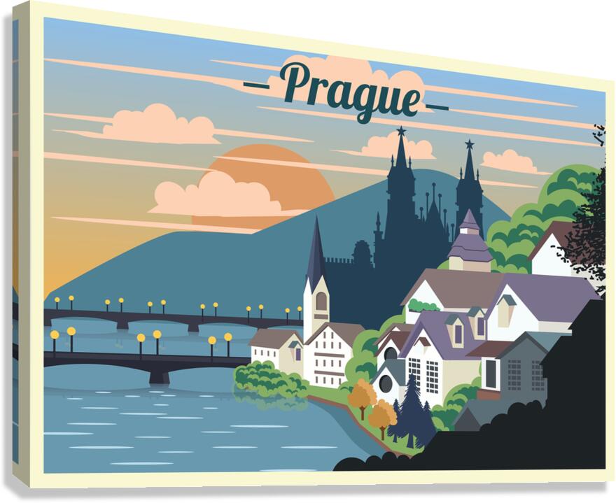 Prague Landscape Canvas Print