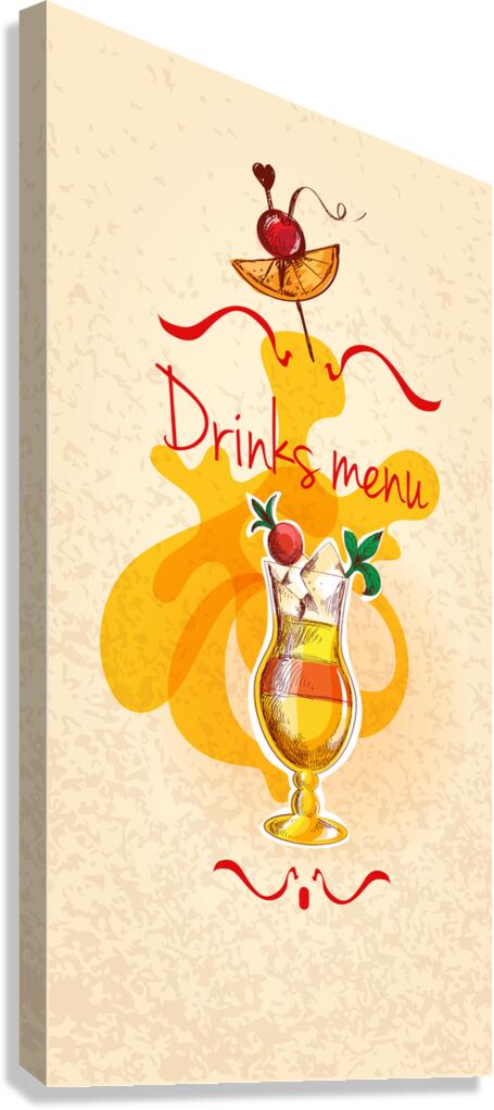 Drinks Menu. a Canvas Print
