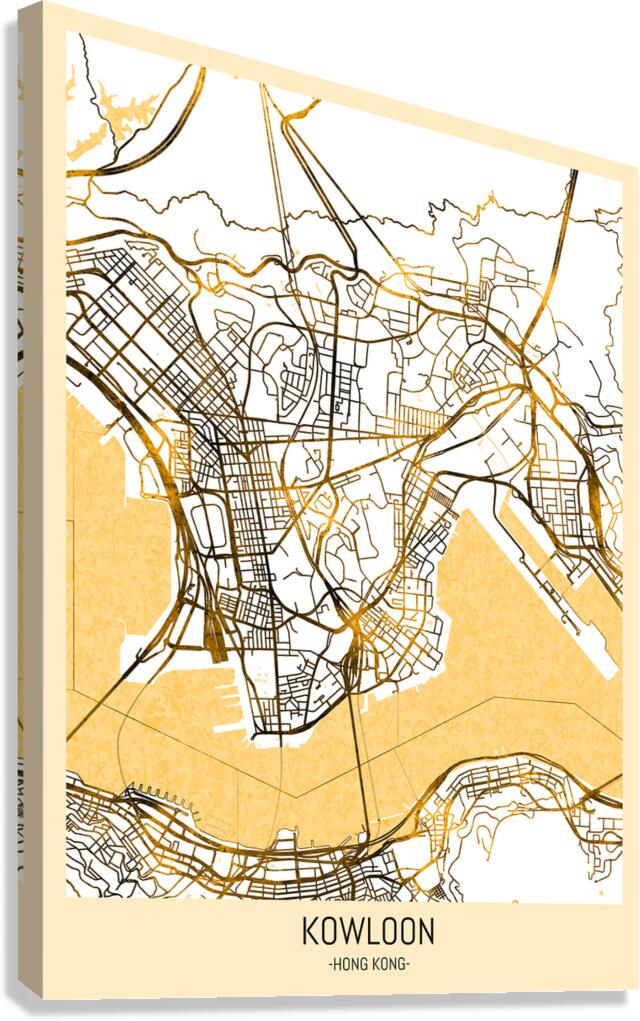 Kowloon City Map By Point Art Wall Art Book 2438008 