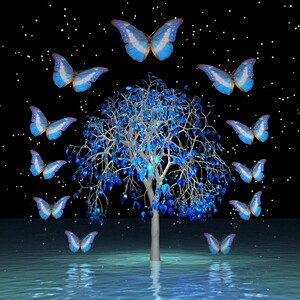 Butterfly Crystal Tree