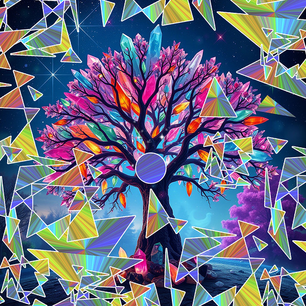 Crystal Abstract Tree Print