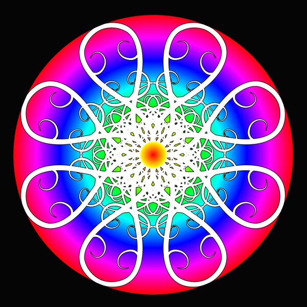 Abstract Flowers Print