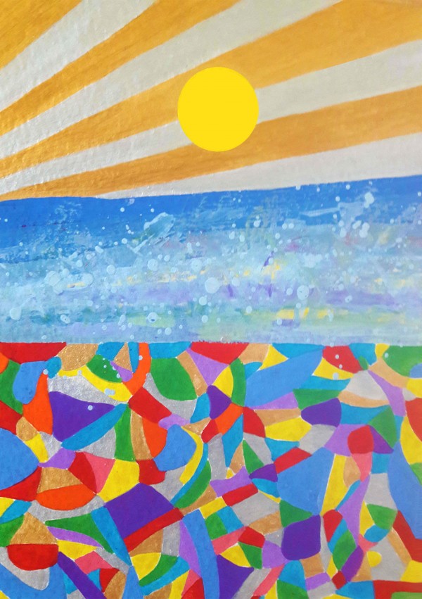 Sea Spray-Acrylic painting by Matthew Lacey